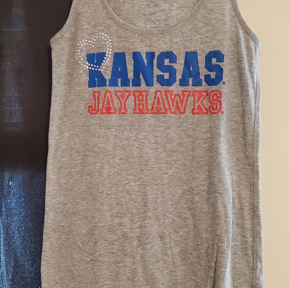 PINK KU Jayhawks tank